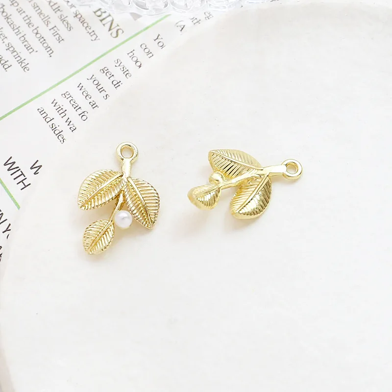 10 Stuks Vintage Delicate Wilgenbladeren Charme Voor Vrouwen Hanger Ketting Diy Sieraden Maken Liefdevol Accessoires
