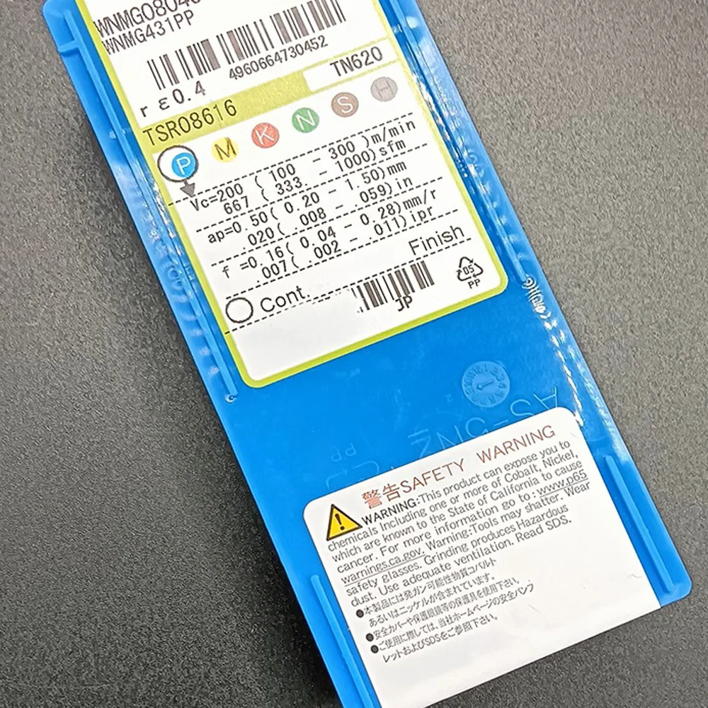 Ferramenta de torneamento original wnmg080408mu wnmg080404tk wnmg080402pp wnmg080404pp tn620 wnmg080404pq pv720 cortador de inserções de torno de metal