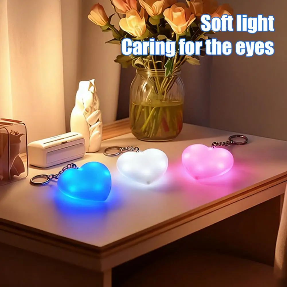 الحب القلب حقيبة يد ضوء المحفظة على شكل قلب مع مستشعر LED التلقائي القابلة لإعادة الشحن اللمس الاستشعار المحفظة حمل حقيبة الضوء #4
