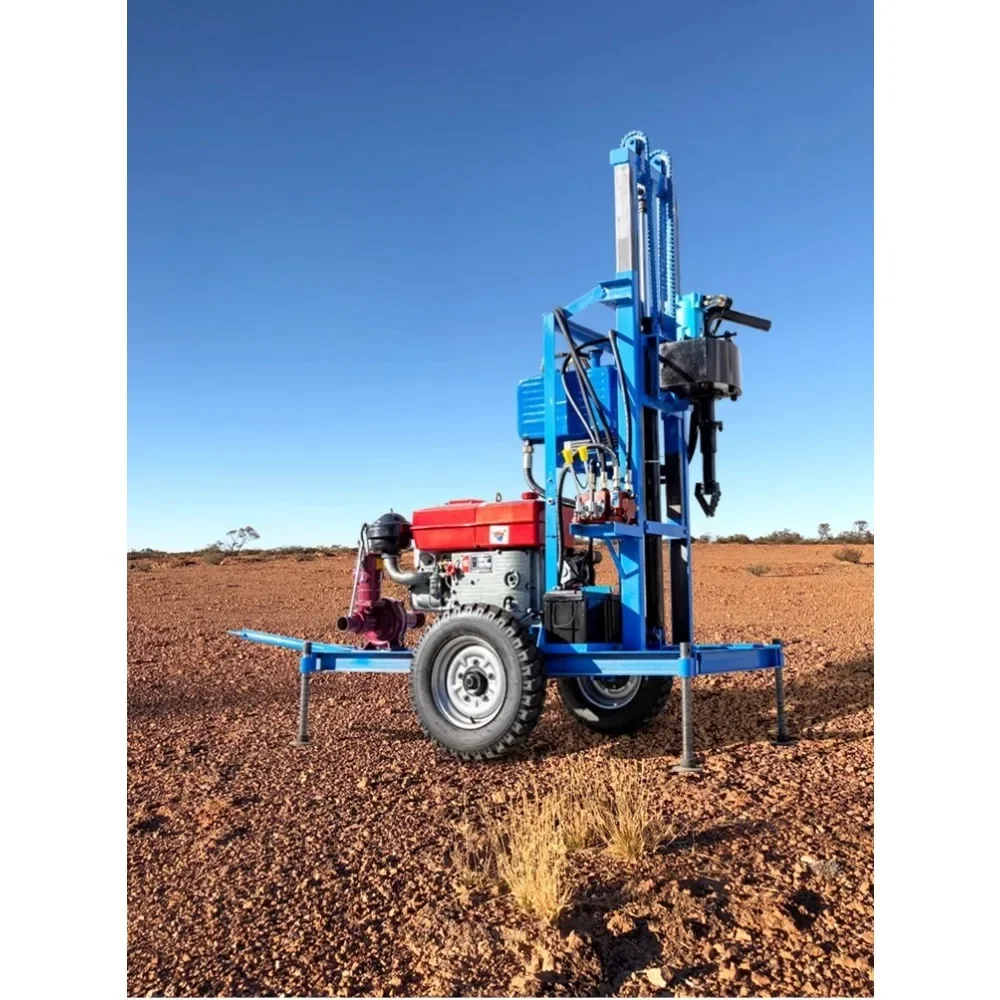 Small electric diesel household drilling machine equipment agricultural deep digging well tools