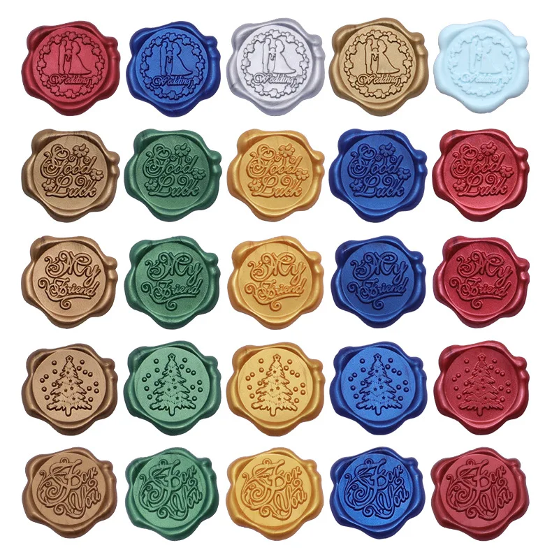 10 pz/set Retro Wax Stamp Sticker Vintage Euopean Style Wedding Friend Christmas busta Seal Sticker Scrapbook decorativo fai da te