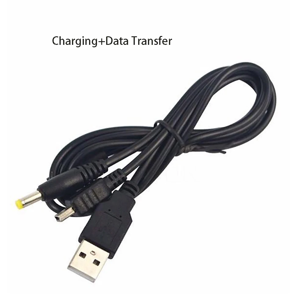 1.2m USB Charging Cable for PSP 1000 2000 3000 USB Data Transfer Cable Replacement Cord for Playstation 2 in 1 Cable Splitter
