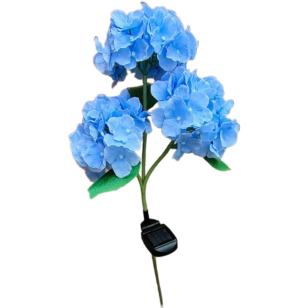 Led Hydrangea Decor for solar Hydrangea Light For Evening Garden Ambiance Realistic Floral Design Auto On Sensor Led