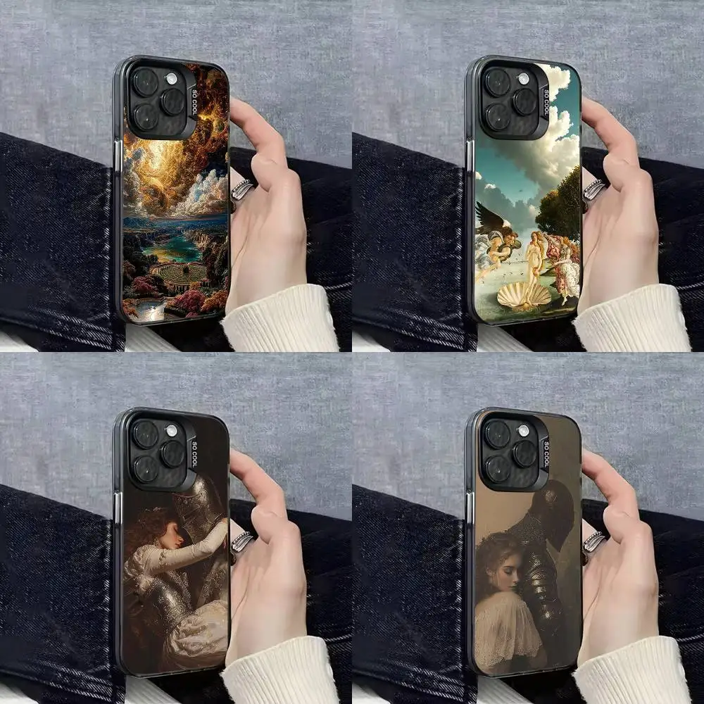 

Renaissance Art Phone Case For iPhone 17,16,15,14,13,12,11,Pro,Max,Plus,E,SE4,Air,Mini Black IMD Cover
