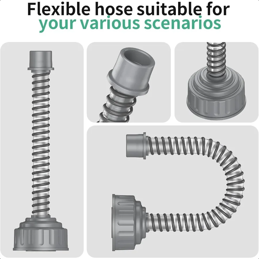 Очиститель сливной линии переменного тока Адаптер для очистки сливной линии конденсата Универсальный адаптер для очистки сливной линии переменного тока, совместимый с большинством ПВХ