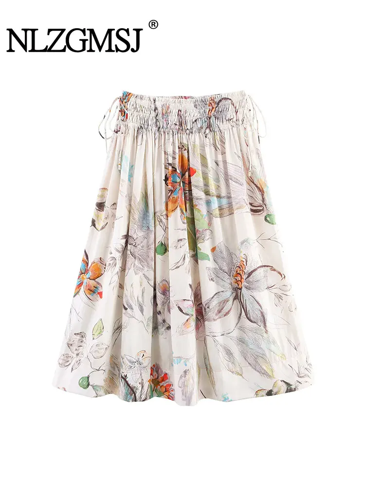 

Летняя женская винтажная юбка-миди с принтом, женские новые модные элегантные длинные юбки для женщин, вечерние юбки 2025 г.