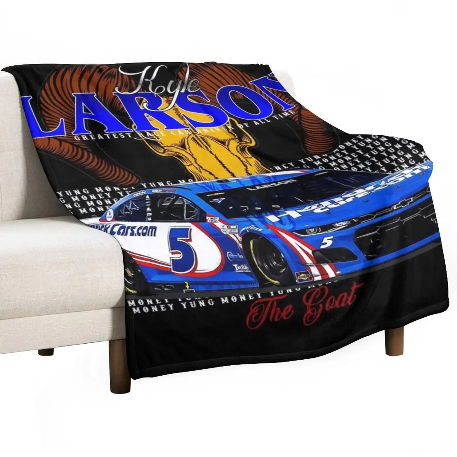 

The GOAT Kyle Larson Throw Blanket Hair Heavy blankets ands Sofa Quilt Blankets