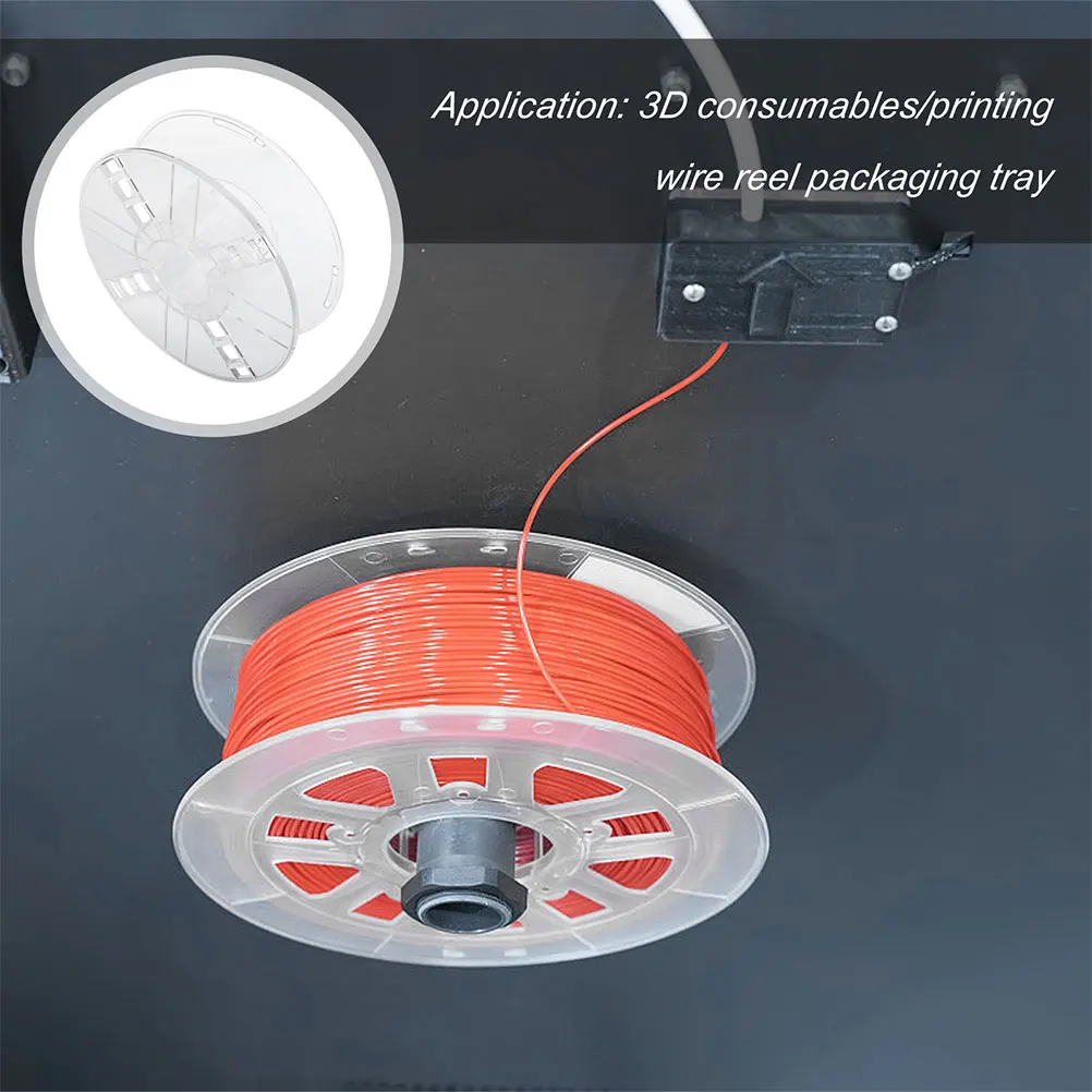 2 Buah Plastik 1KG 3D Printer Bobbin Tembus Berongga Bobbin untuk 3D Printer Reel Tahan Lama Mudah Dipasang Desain Praktis