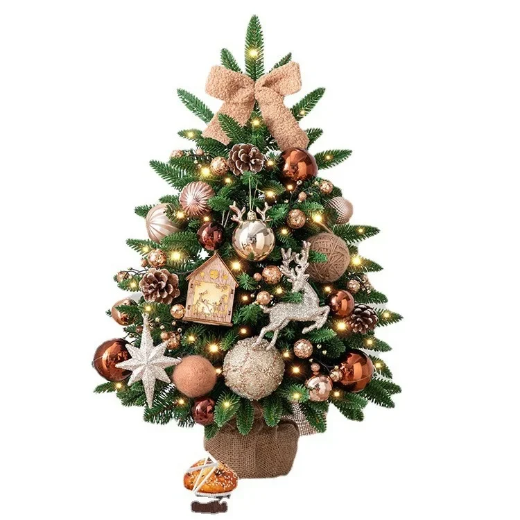 

Mixed leaf 60cm desktop luxury PE leaf, encrypted Christmas package tree, household decorations