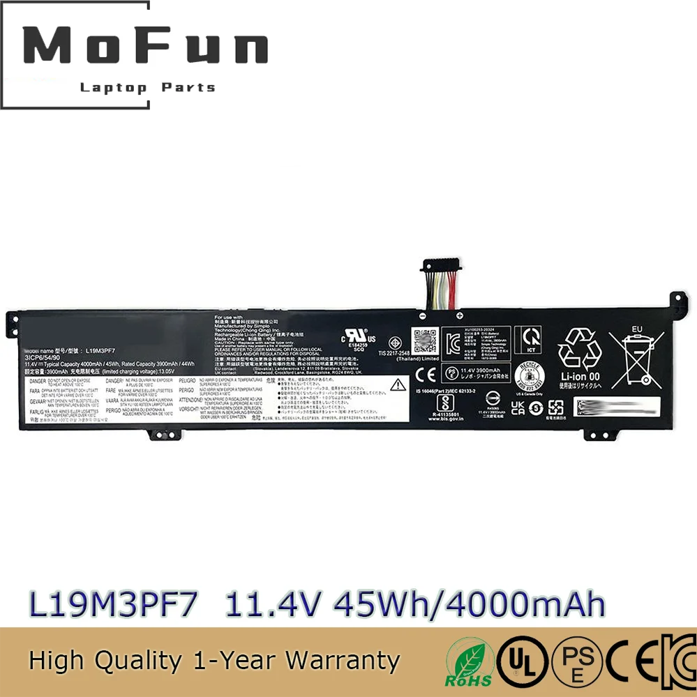 Genuine L19L3PF3 L19D3PF4 L19M3PF7 Battery for Lenovo Ideapad Creator 5-15IMH05