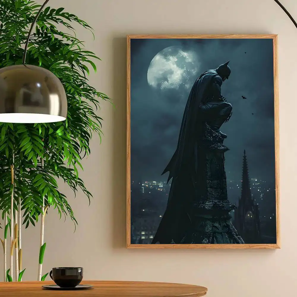 Coole Hero B-Bat-man-Poster, HD-Druck, Vintage-Wandkunst, Dekoration für Zuhause, Arbeitszimmer – Detail 11