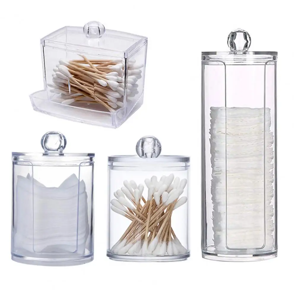 Cotton Pad Organizer Storage Box Swabs Container Water-proof Multi-function Acrylic Space-saving Cotton for Home