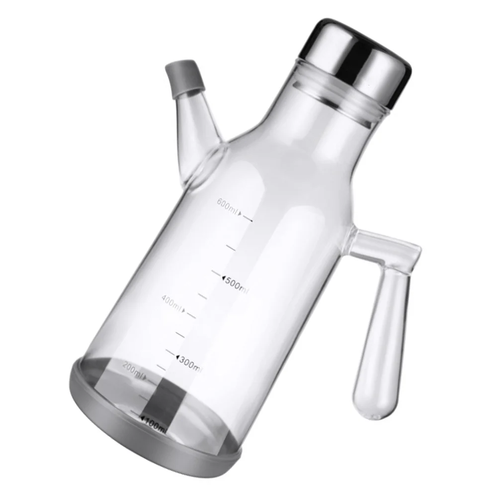 

1Pcs High Borosilicate Oil Storage Container with Scale Leak-Proof Design for Kitchen Use Easy Pour Oil Storage Pot
