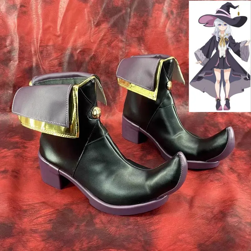 

Странная ведьма «Путешествие Элейны», костюм для косплея, обувь, ботинки ручной работы из искусственной кожи