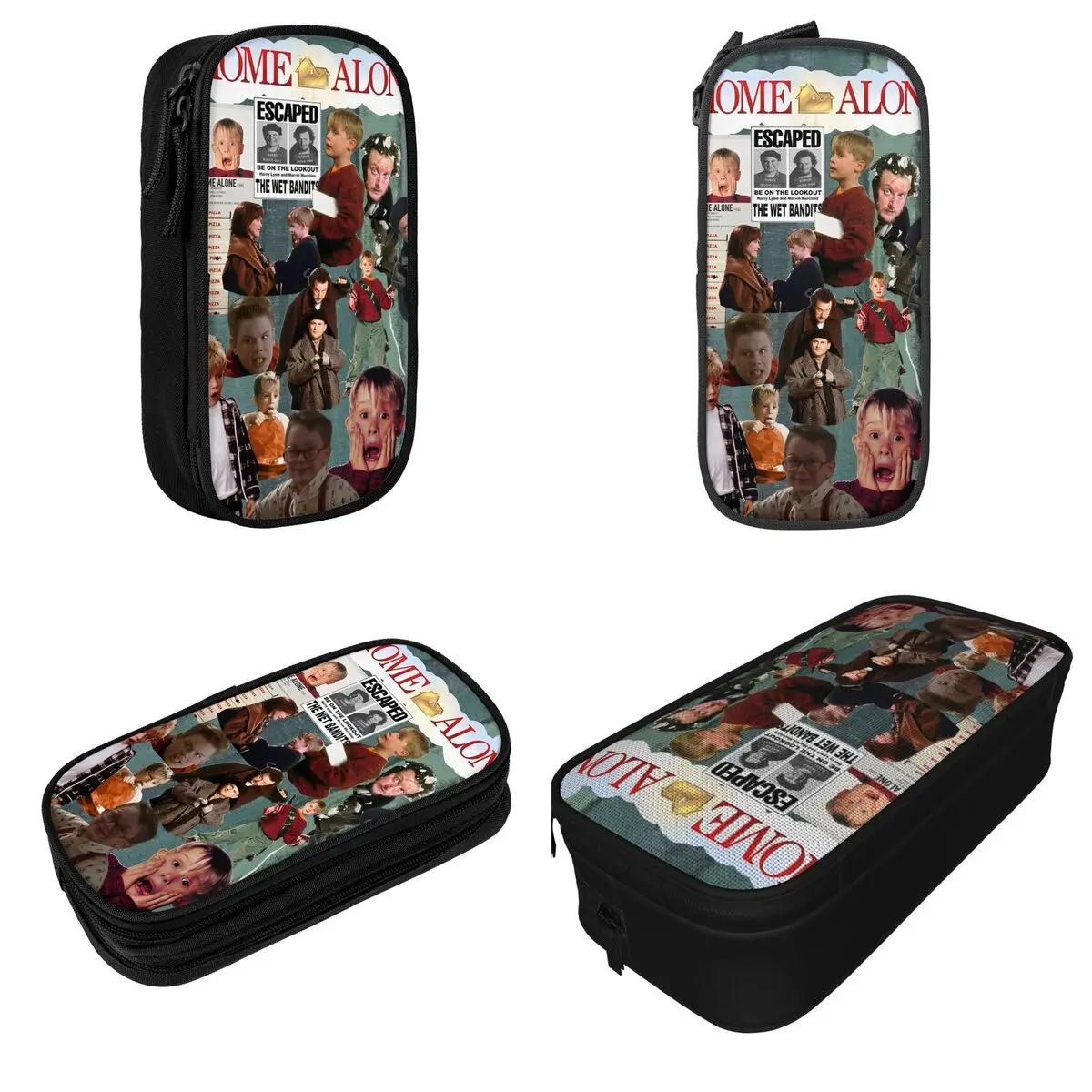 Home Alone Macaulay Culkin Collage Pencil Cases Lovely Kevin Comedy Pen Box Bags Kids Large Storage Students School Pencil Box