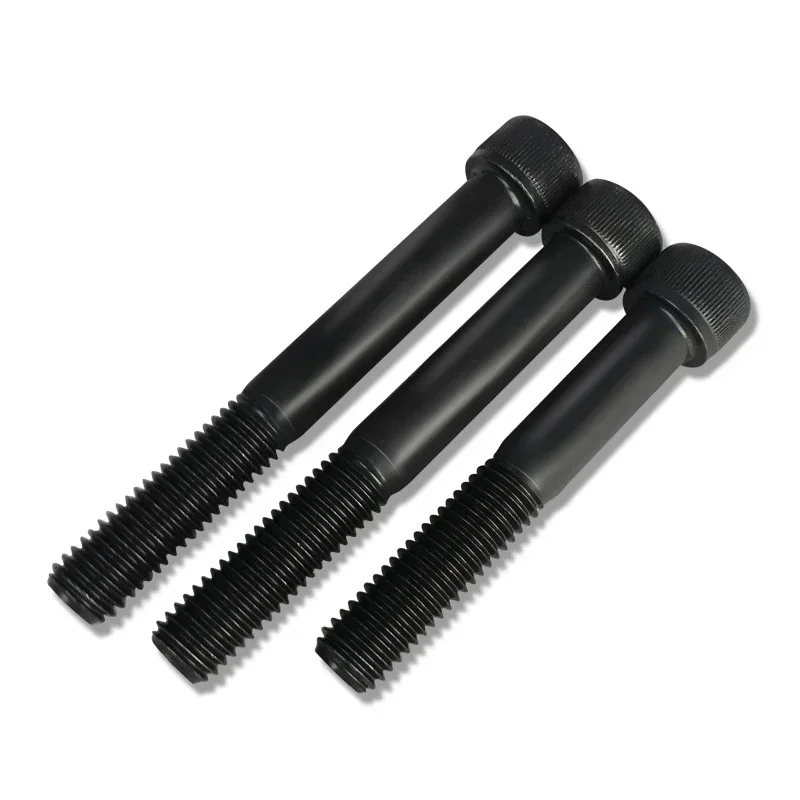 

RJYJMJK 1pcs M12 alloy steel half-tooth hex screw high-strength black carbon steel bolts bolt home decoration screws 75mm-100mm