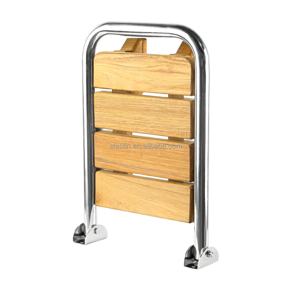 الجملة أجزاء اليخوت خشب الساج منصة السباحة قارب خشبي منصة سلم مع Stanchions2025