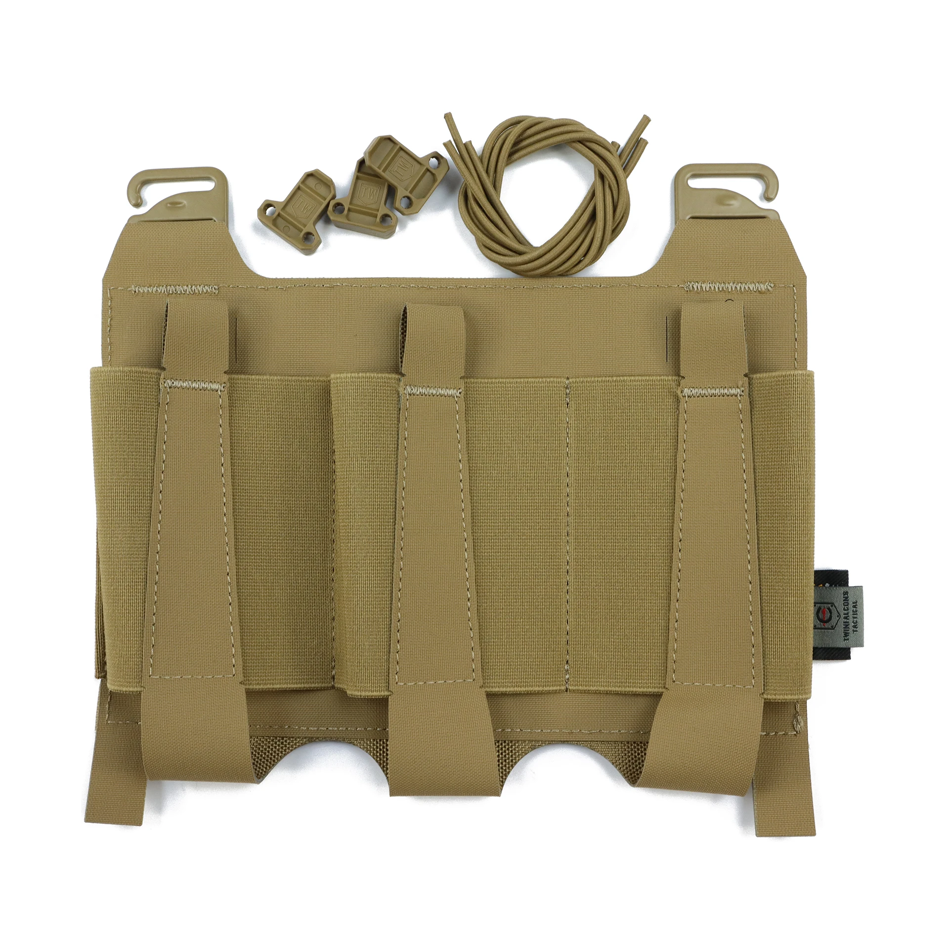 TW-M087 TwinFalcons Tactical Ferro Style TEAR Triple Elastic AR Front Flap 556 Mag Airsoft Wargame Multicam FOG GBRS