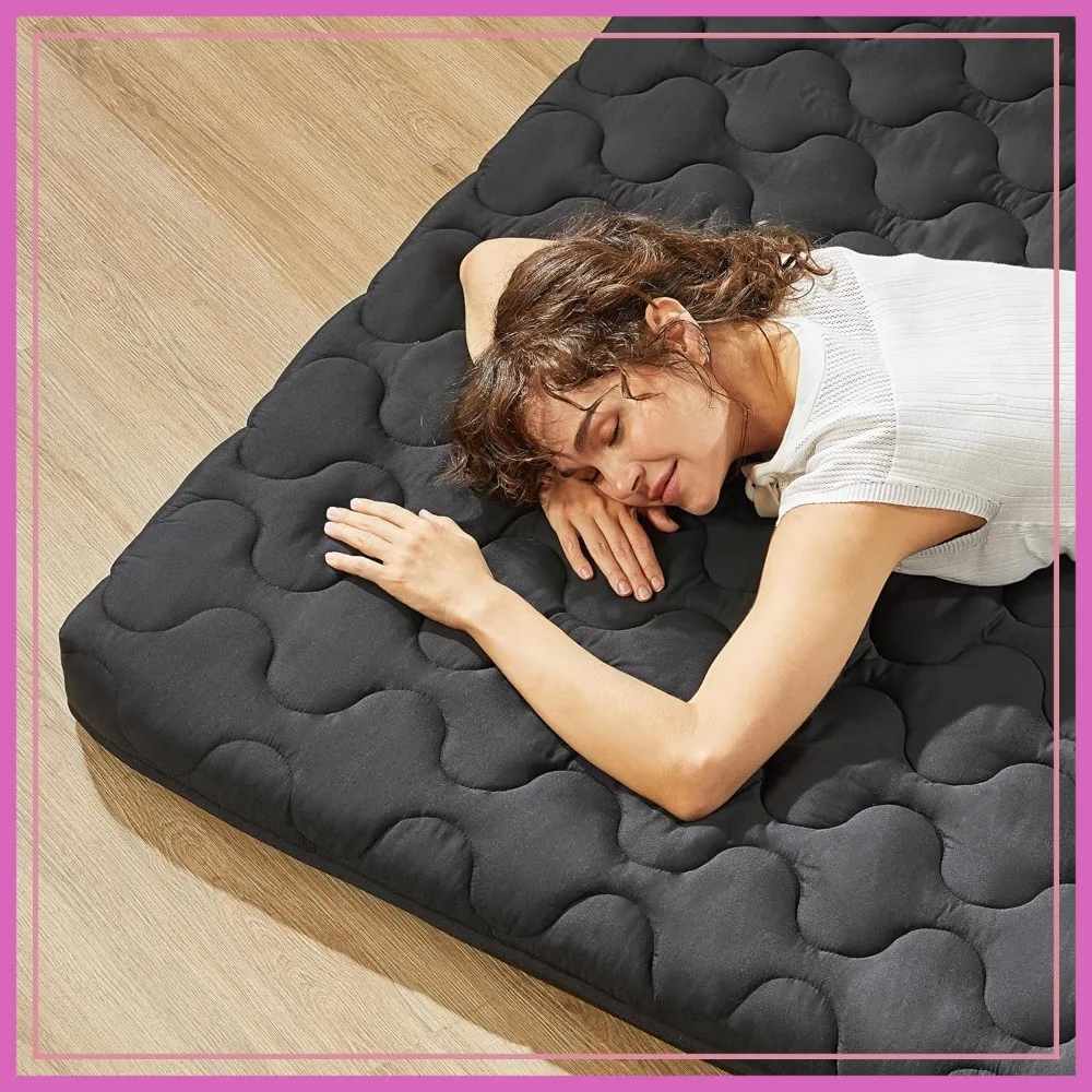 

Full Size Floor Mattress 3 Inch Thick Foldable Sleeping Pad with High Density Foam, Portable Tatami Mat for Adults, Gray