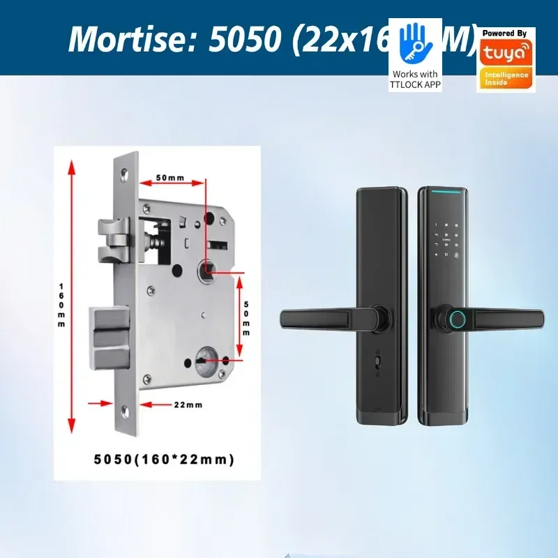 TTLock Smart Lock Remote Delivery WIFI Password Lock Tuya Fingerprint Lock Breathing Light Room