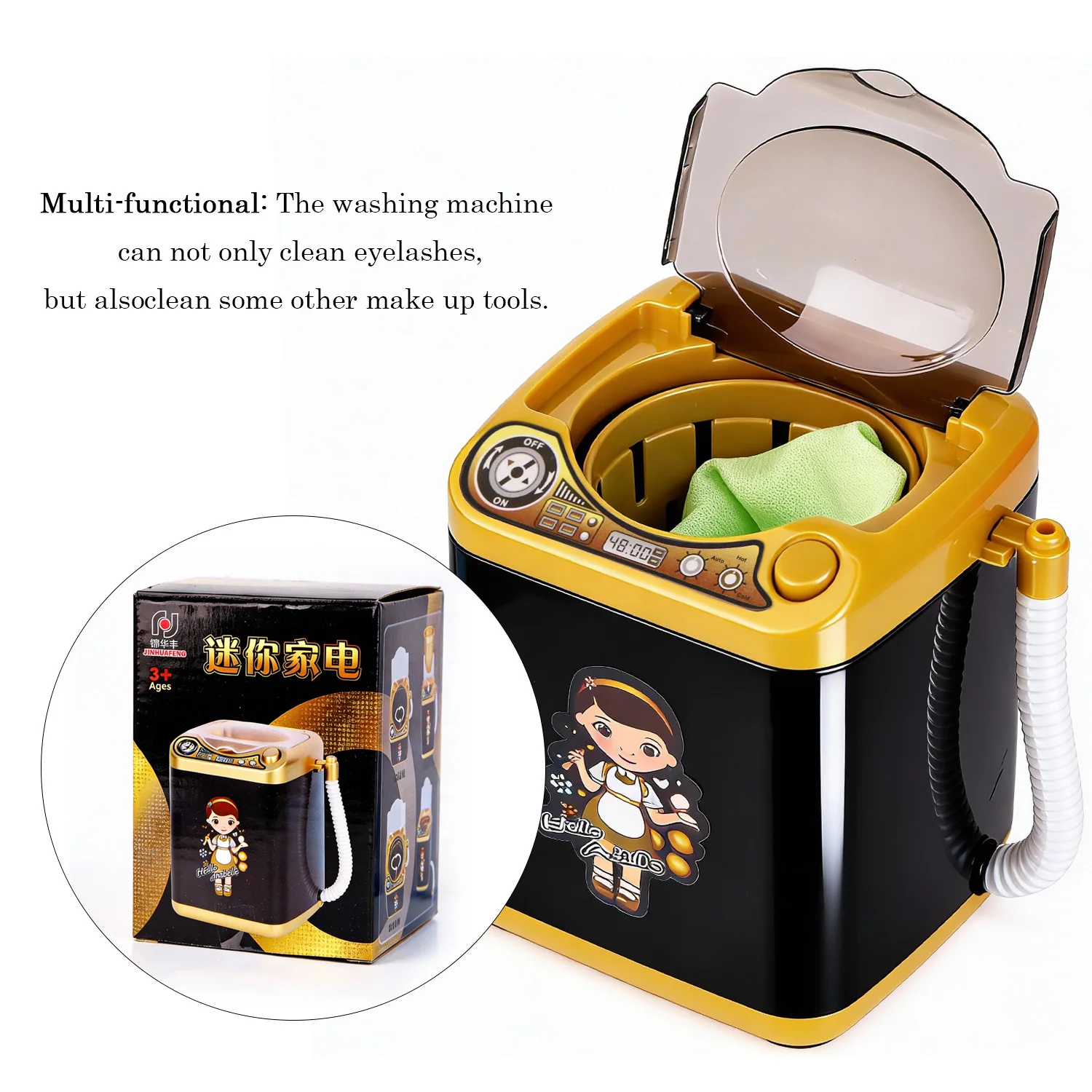 

Lash Washing Machine Toy Mini Electric Makeup Brush Cleaner Automatic Cleaning Brush Washing Machine Play Home Toys Coffee Mixer