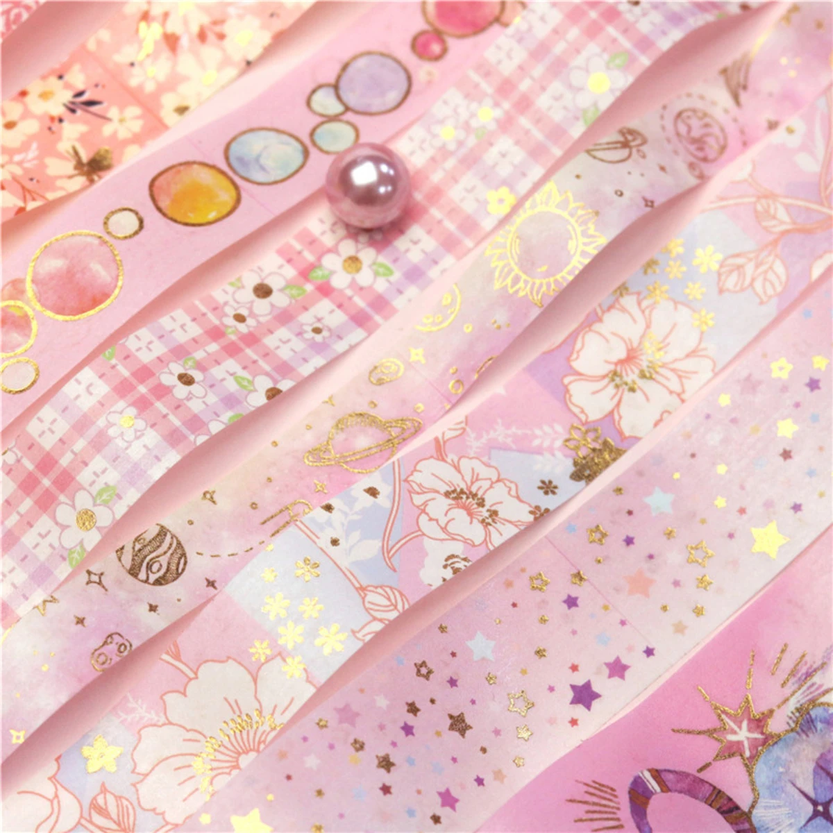 9 pcs/set Sweet Memories Gilding Washi Tape Set Scrapbooking Diy Journal Stationery Deco Art Supplies Masking Tapes Gift