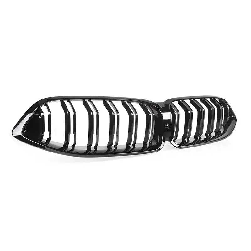 Dual Line Piano Black Front Bumper Kidney Hood Grille For BMW 8 Series G14 G15 G16 2019+ Replacement Racing Grills Car Styling