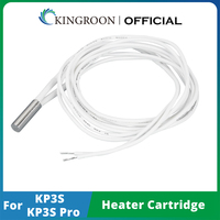 KNGROON 3D Printer Parts KP3S/KP3S Pro Heater Cartridge 24V 50W 6*20mm Heating Tube 1M White Cable 1/2PC