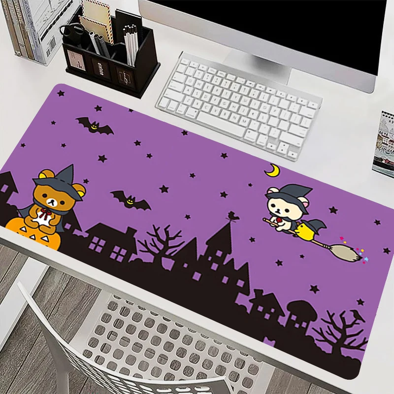 Cartoon Extended Mouse Pad K-Korilakkuma R-Rilakkuma Mousepad kawaii Desk Mat Large Gaming Anti-fray Pad Gamer Keyboard MouseMat