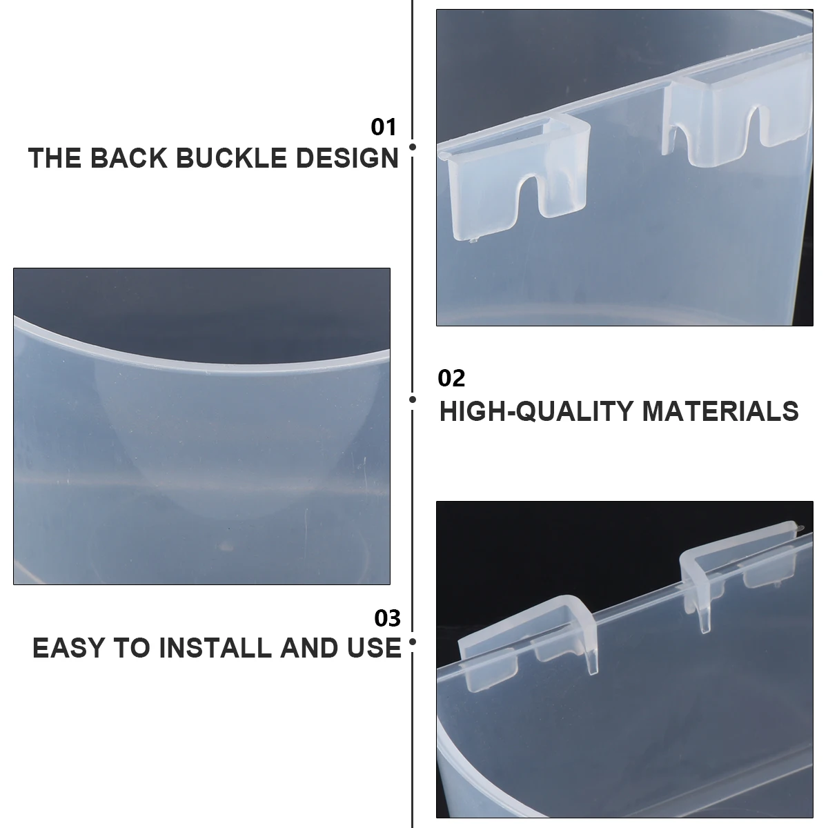 

12 Pcs Bird Feeding Dish Cups Food Box and Water Feeder for Pigeon Thicken Feeders Transparent Plastic
