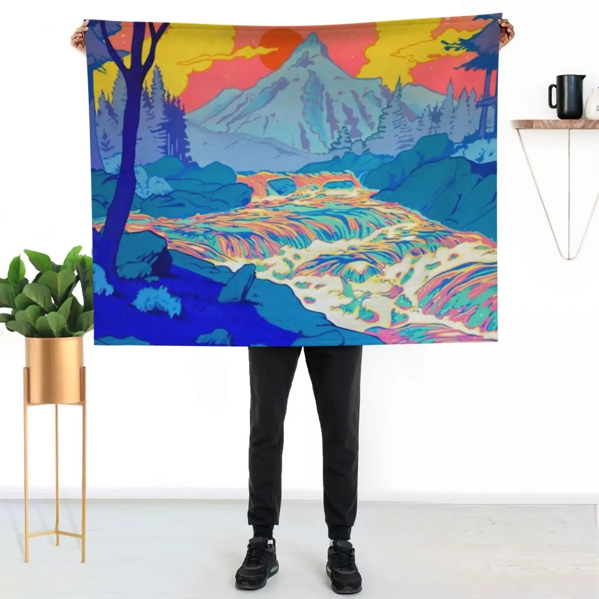 River Throw Blanket Beach Luxury Designer Baby Sofa Throw Personalized Gift Summer Blankets