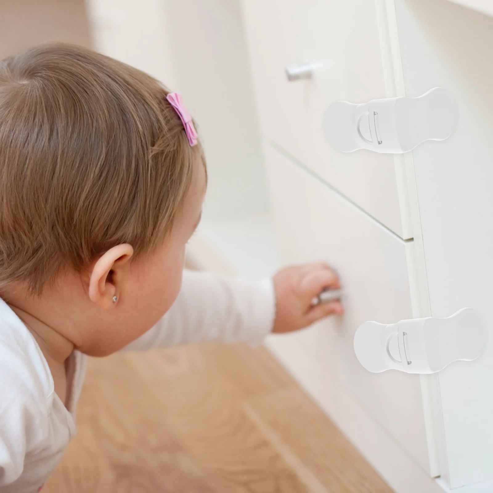 

6Pcs Baby Proofing Latch Childproof Locks for Cabinets Drawers Safe and Gentle Texture Reliable Cabinet Locks for Babies