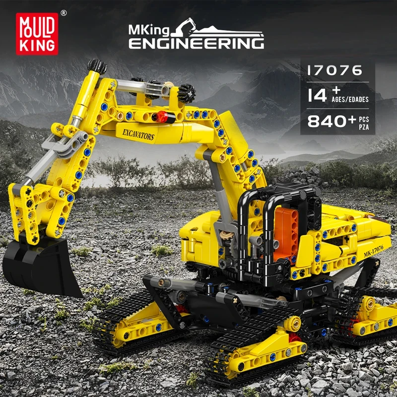 

Mould King 17076 Technical Car Toys The RC Future Excavator Building Block Engineering Truck Brick Set Kids Christmas Gift