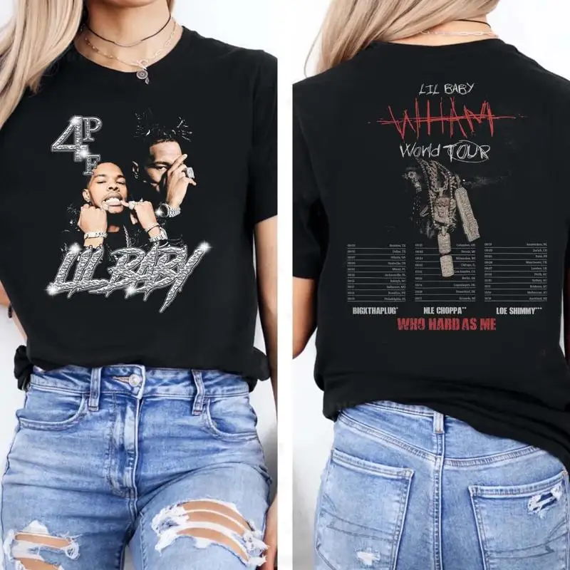 NEW! Lil Baby WHAM World Tour 2025 T-Shirt Official Concert Merch Gift for Fans