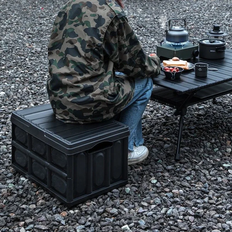 Pudełko kempingowe i siedzisko na przenośna torba do przechowywania w samochodzie zamek błyskawiczny na zewnątrz Camping składany przyroda wędrówka