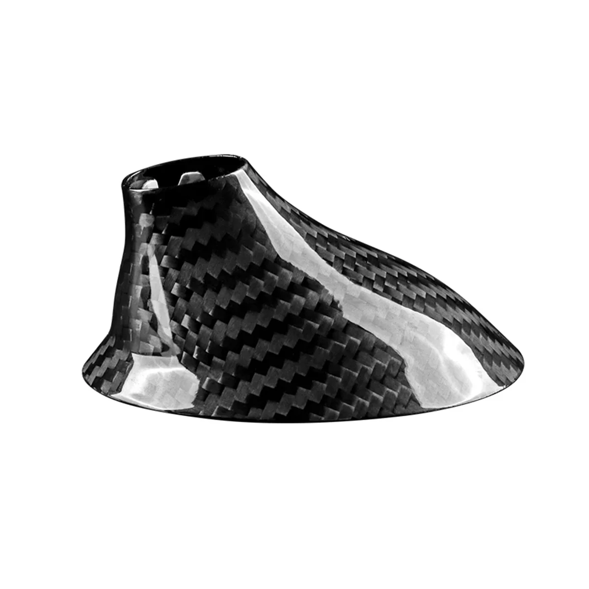 Real Hard Carbon Fiber Sticker for Fiat 500 Abarth 595 2012+ Car Antenna Shark Fin Cover(Black)