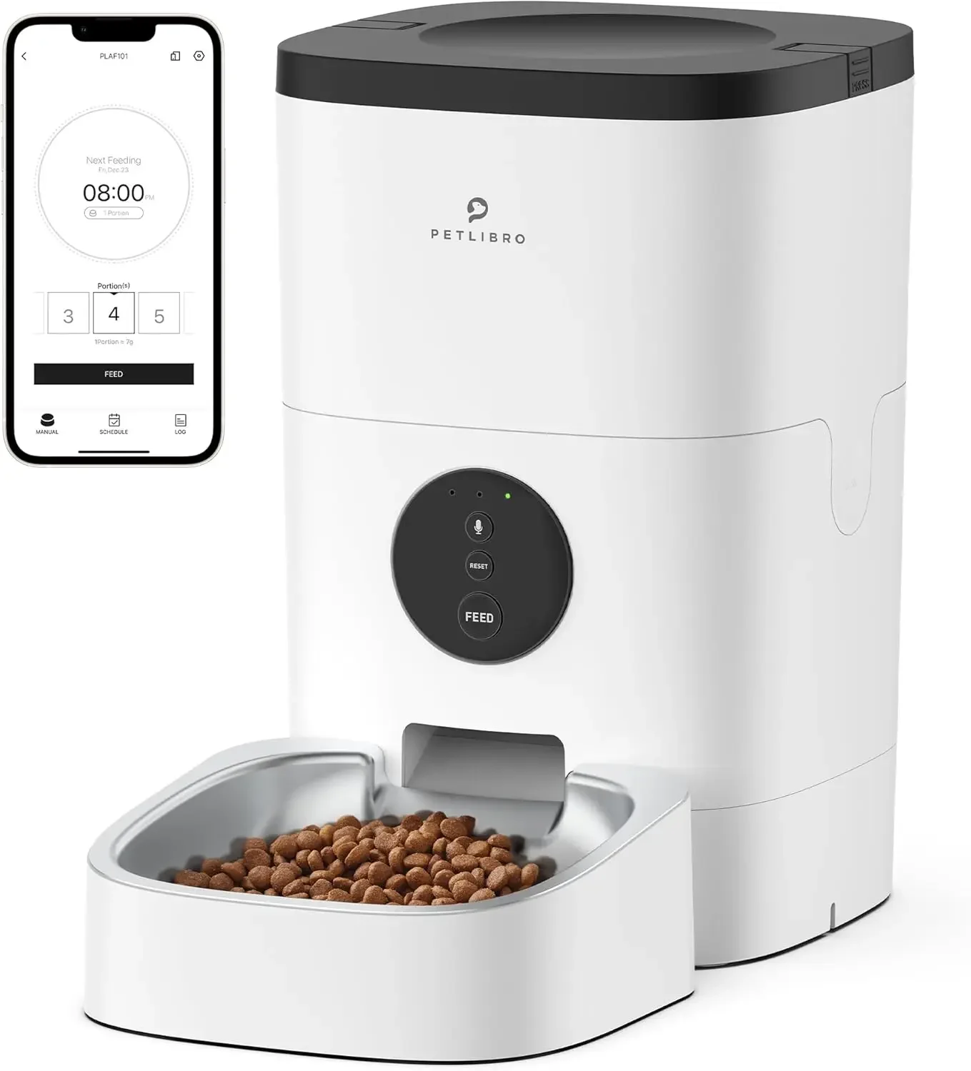 

Automatic Cat Feeder Wi-Fi Automatic Cat Food Dispenser with Timer Interactive Voice Recorder Auto Cat Feeder with 1-4 Meals