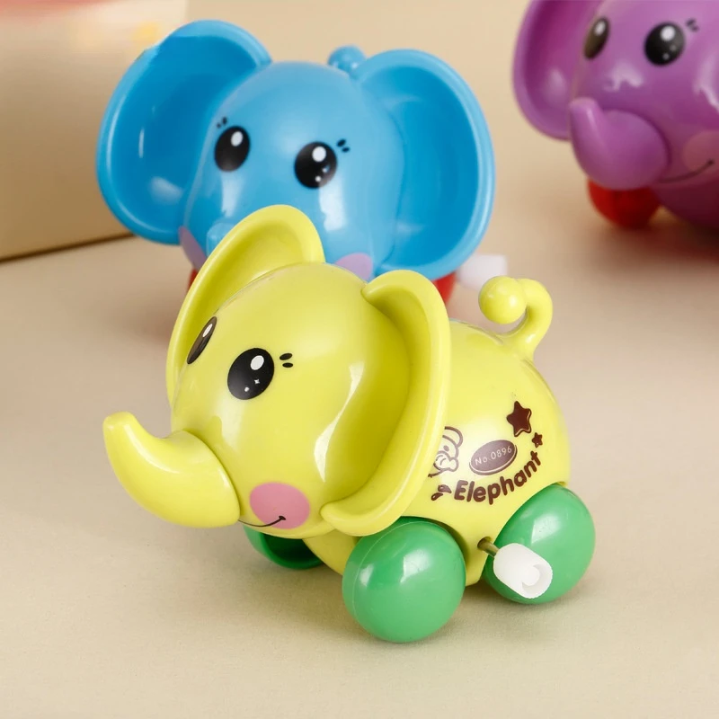 Funny Colorful Clockwork Toy Baby Kid Giraffe Car Pig  Panda Dinosaur Running Clockwork Spring Toy for Newborn Baby Wind Up Toy