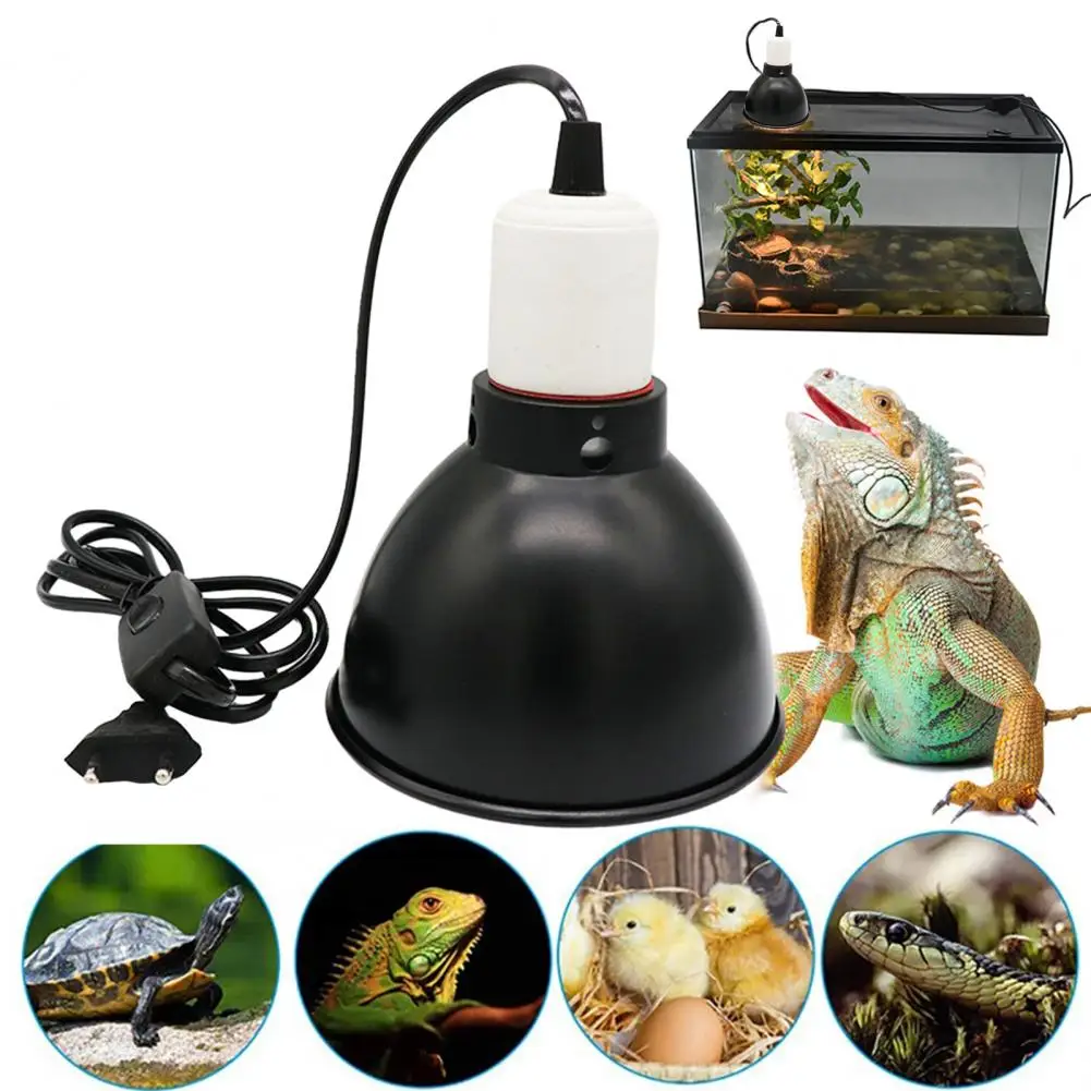 Reptile Lampshade 100-240V UVB Heating Lamp Holder E27 300W Light Bulb Bracket Suitable For Lizard Turtle Chicks