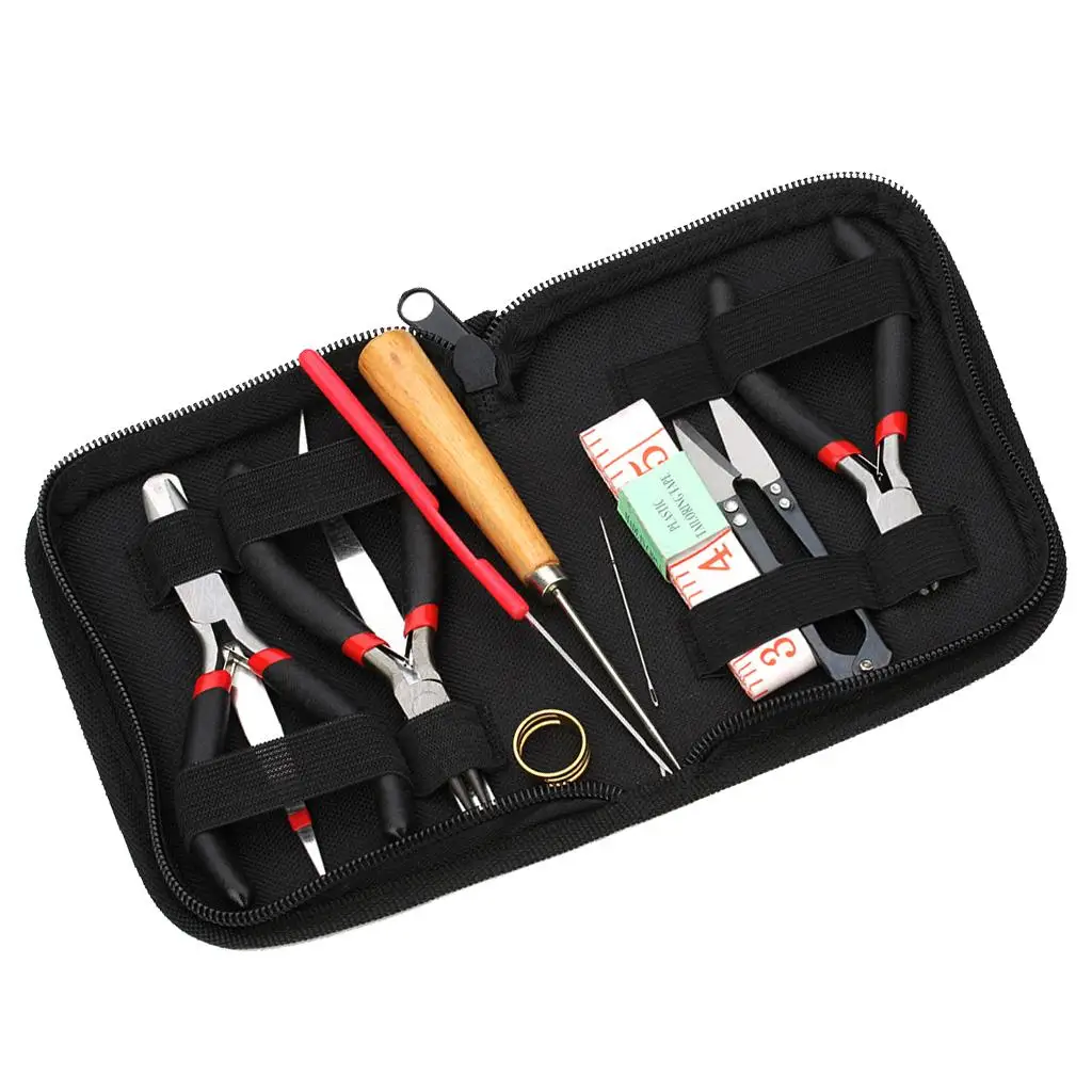 11 Set Beading Jewelry Making Set And Repair Tools Kit with Zipper Case Box, Home DIY