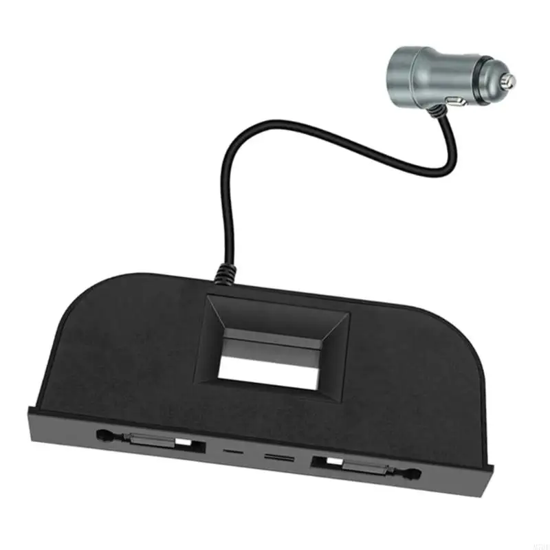 M76E Organisierter Kfz-Ladehub mit ausziehbarem Kabel und USB-Anschlüssen an der Vorderseite – Detail 10