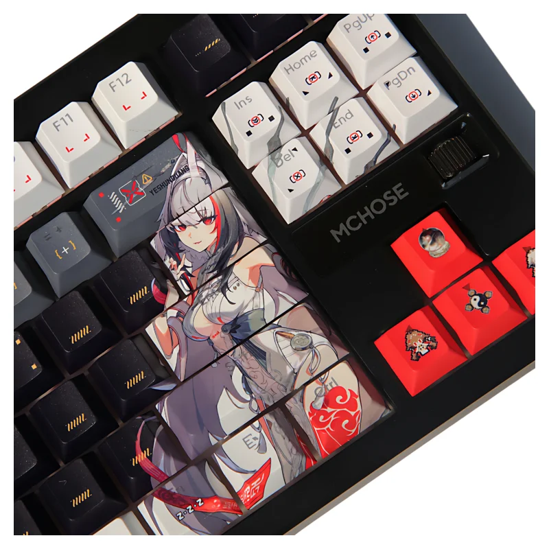 120 Keys ZZZ Keycaps Ye Shunguang Theme Keycap M.A.O Game PBT KEY CAP DYE-Sub Cherry Profile Key Cap for Made68 Mad68 Wooting 60