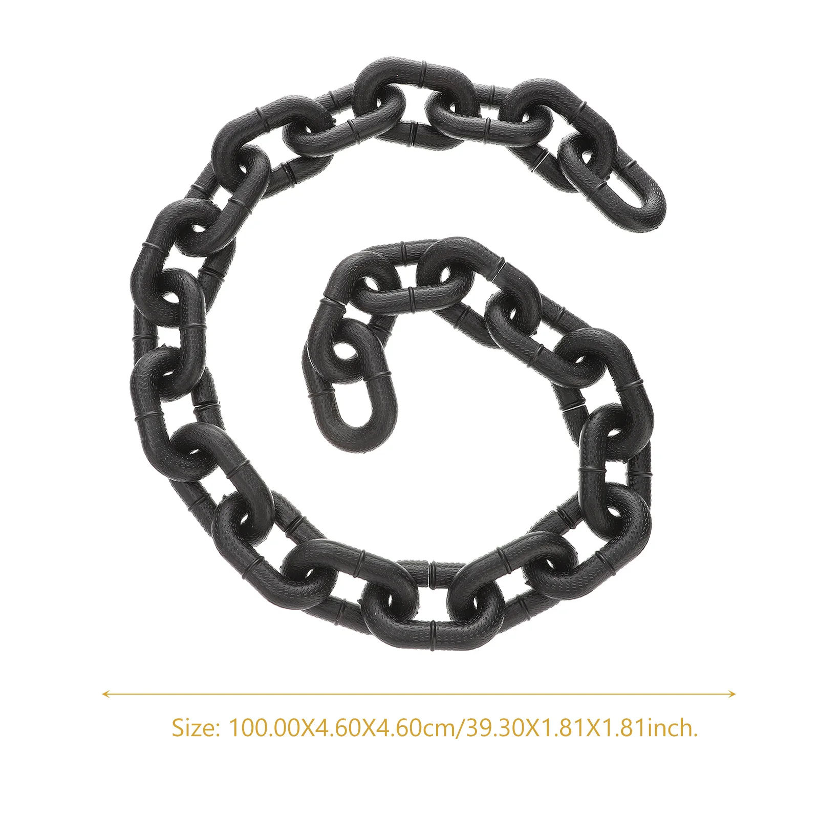 Adereço de corrente falsa de plástico longo para halloween, leve, decoração realista, fantasia de halloween, acessório de decoração de festa