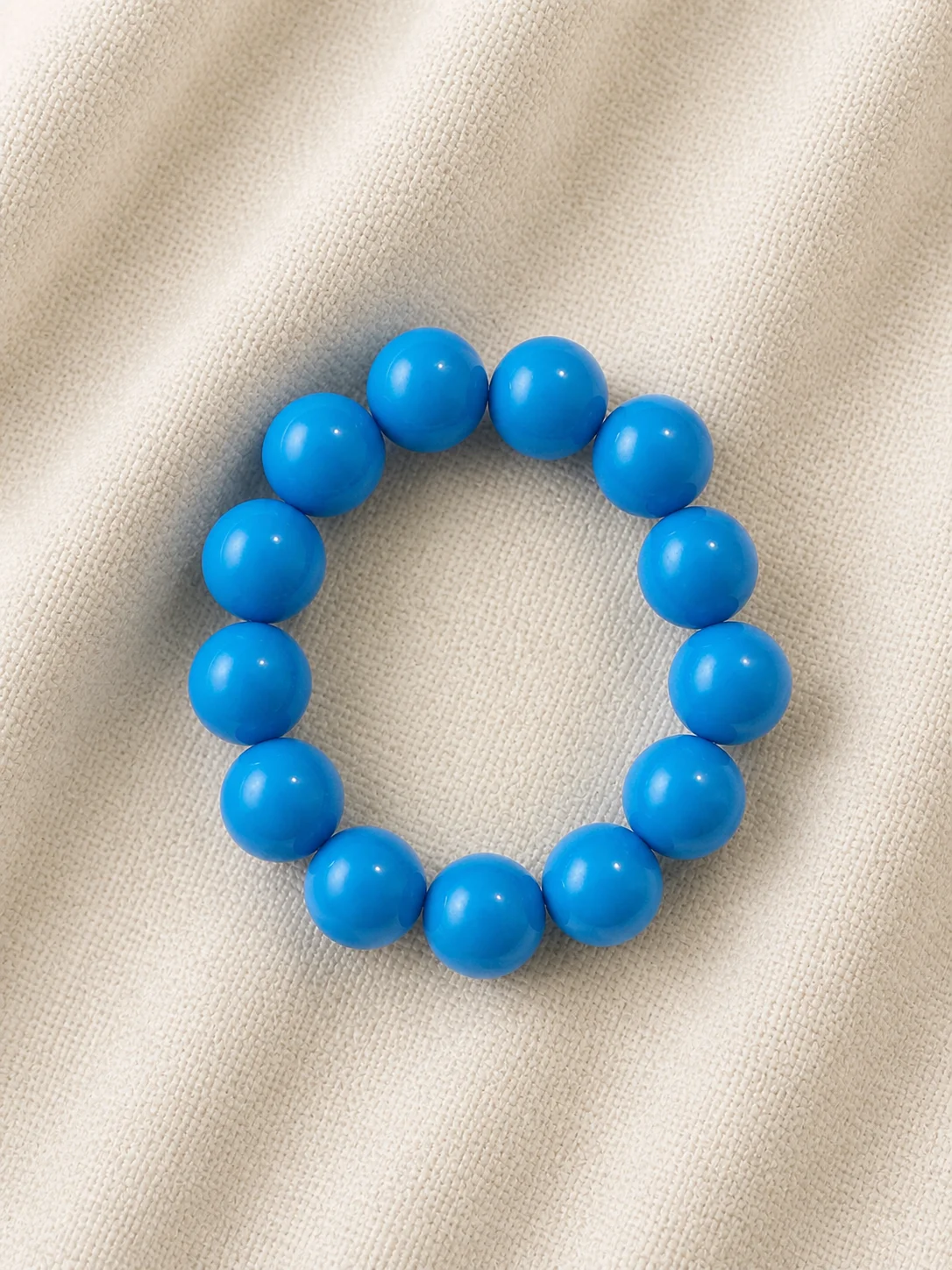 CARTER LISA 16mm Acrylic Beaded Bracelet for Women, Colorful Stretch Elastic Chunky Bubble Bracelets Cute Stackable Jewelry
