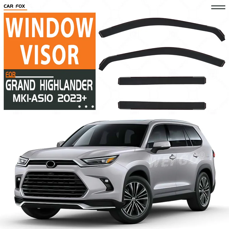 

Для Toyota Grand Highlander 2023+ Дефлекторы окон, навесы-козырьки, защита от дождя и солнца для боковых окон, автоаксессуары