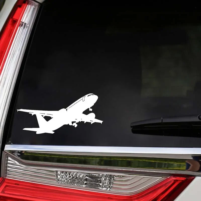 Car Sticker Funny Airplane Flying Is about To Take Off Transparent Vinyl Car Sticker Waterproof Sunscreen Decal PVC,18CM*9CM