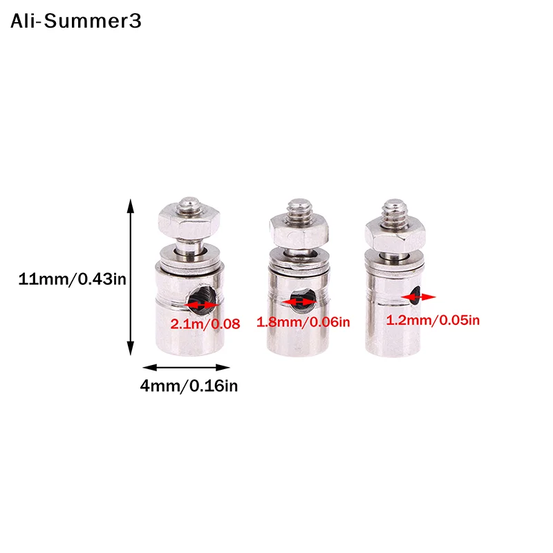 10 個 RC 飛行機ボートプッシュロッド金属リンケージストッパーサーボコネクタ調節可能な直径 2.1 ミリメートル/1.8 ミリメートル/1.2 ミリメートルヘリコプター RC ボート