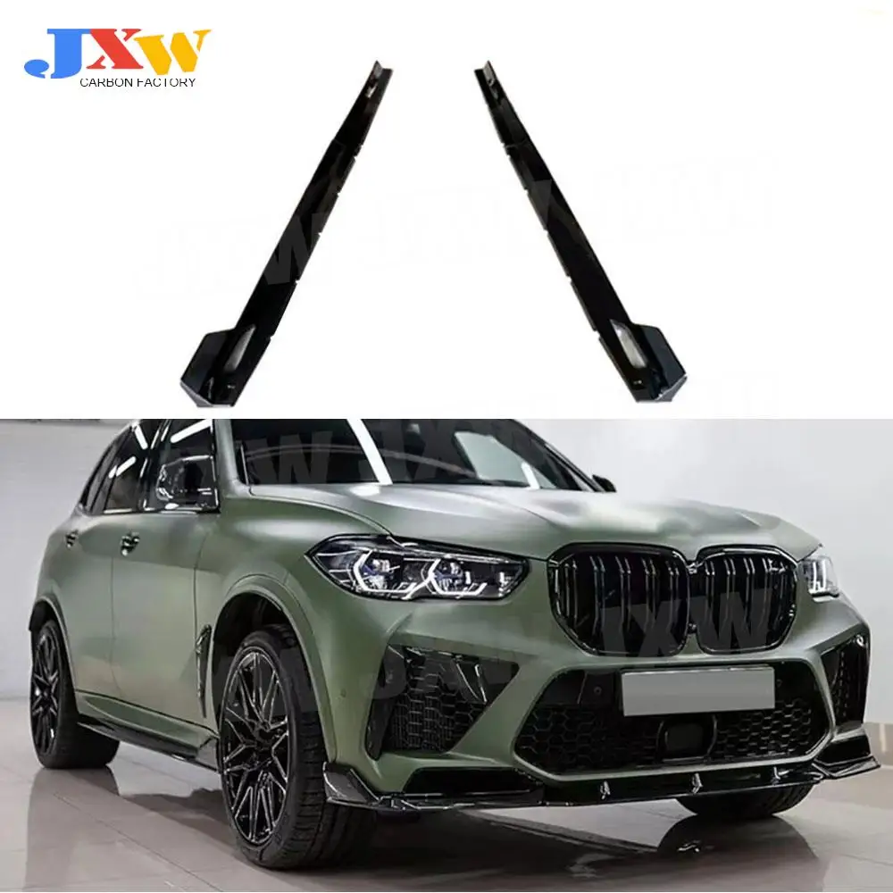 

ABS Gloss Black/Carbon Look Side Skirts Aprons For BMW F95 X5M 2019 + Body Kits Panel Lip Splitter Winglet