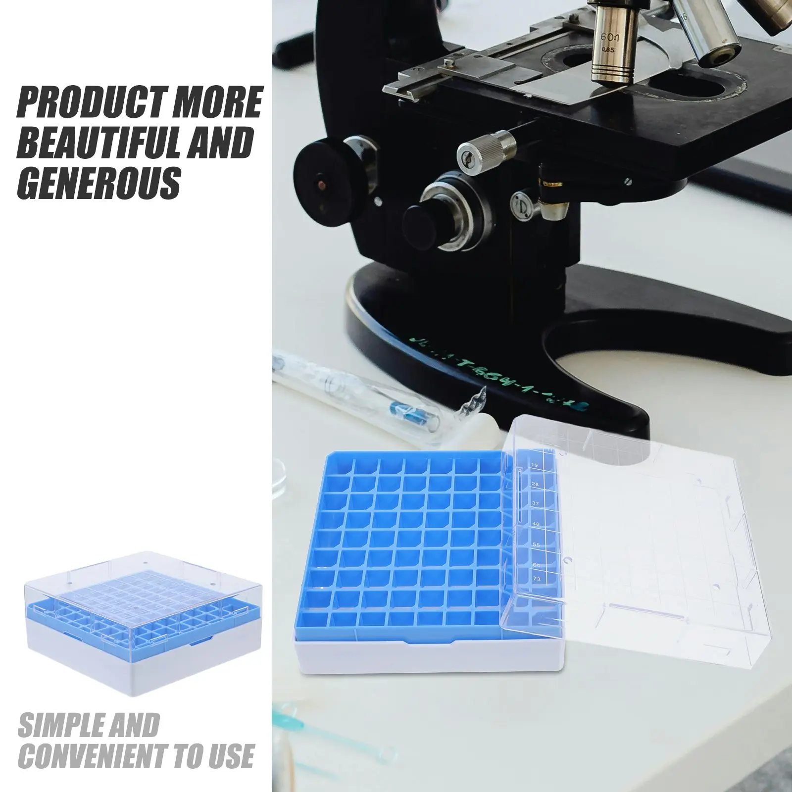 Kryogene Gefrierbox, Aufbewahrungsbehälter für Fläschchen aus Kunststoff, Labor-Reagenzglas, Kryoröhrchen-Aufbewahrungslösung