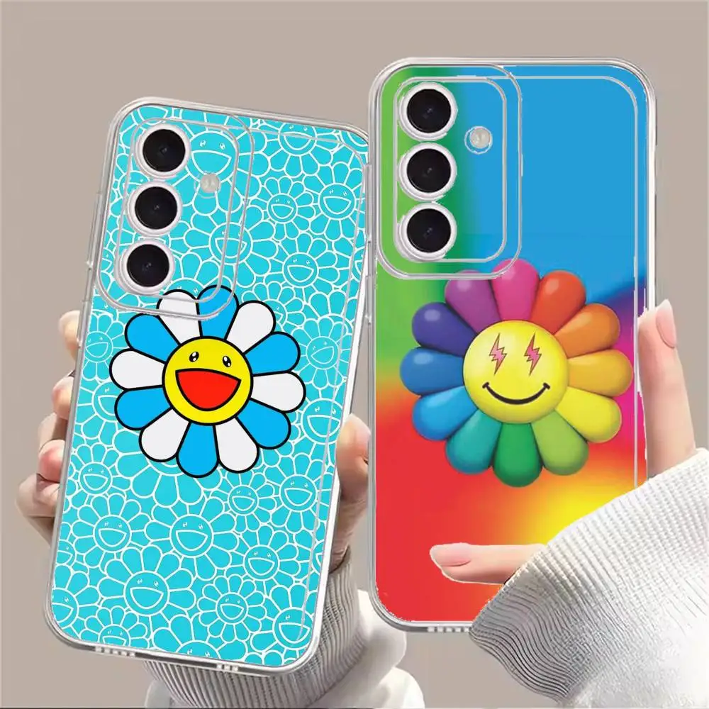 Takashi M-Murakamis F-Flowers Phone Case For Samsung Galaxy A91,80,73,72 ,71,53,52,32 ,31,22,21s,20,Transparent Case